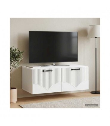 vidaXL Wall-Mounted TV Cabinet White 78.5 x 41 x 30 cm Engineered Wood — Size: 78.5 x 41 cm — V0672203215