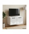 vidaXL Wall-Mounted TV Cabinet White 59.5 x 41 x 30 cm Engineered Wood — Size: 59.5 x 41 cm — V0672203216