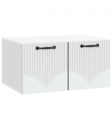 vidaXL Wall-Mounted TV Cabinet White 59.5 x 41 x 30 cm Engineered Wood — Size: 59.5 x 41 cm — V0672203216