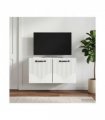 vidaXL Wall-Mounted TV Cabinet White 59.5 x 31 x 30 cm Engineered Wood — Size: 59.5 x 31 cm — V0672203217