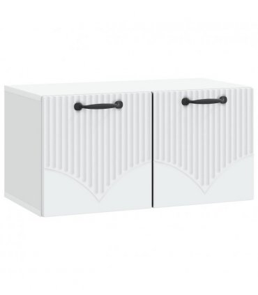 vidaXL Wall-Mounted TV Cabinet White 59.5 x 31 x 30 cm Engineered Wood — Size: 59.5 x 31 cm — V0672203217