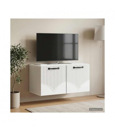 vidaXL Wall-Mounted TV Cabinet White 59.5 x 31 x 30 cm Engineered Wood — Size: 59.5 x 31 cm — V0672203217