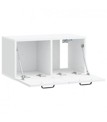 vidaXL Wall-Mounted TV Cabinet White 59.5 x 31 x 30 cm Engineered Wood — Size: 59.5 x 31 cm — V0672203217