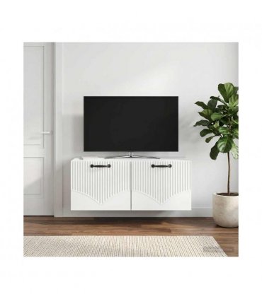 vidaXL Wall-Mounted TV Cabinet White 78.5 x 31 x 30 cm Engineered Wood — Size: 78.5 x 31 cm — V0672203218