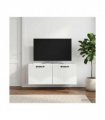 vidaXL Wall-Mounted TV Cabinet White 78.5 x 31 x 30 cm Engineered Wood — Size: 78.5 x 31 cm — V0672203218