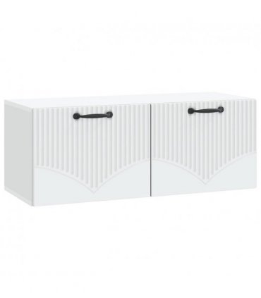 vidaXL Wall-Mounted TV Cabinet White 78.5 x 31 x 30 cm Engineered Wood — Size: 78.5 x 31 cm — V0672203218