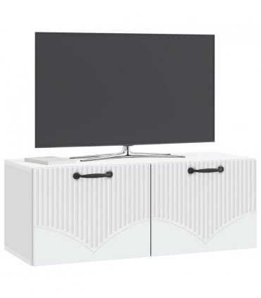 vidaXL Wall-Mounted TV Cabinet White 78.5 x 31 x 30 cm Engineered Wood — Size: 78.5 x 31 cm — V0672203218