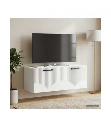 vidaXL Wall-Mounted TV Cabinet White 78.5 x 31 x 30 cm Engineered Wood — Size: 78.5 x 31 cm — V0672203218