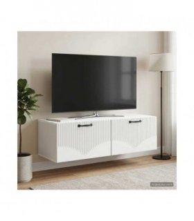 vidaXL Wall-Mounted TV Cabinet White 98 x 41 x 30 cm Engineered Wood — Size: 98 x 41 cm — V0672203219