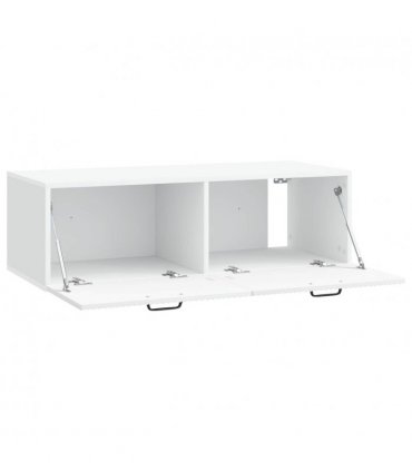 vidaXL Wall-Mounted TV Cabinet White 98 x 41 x 30 cm Engineered Wood — Size: 98 x 41 cm — V0672203219