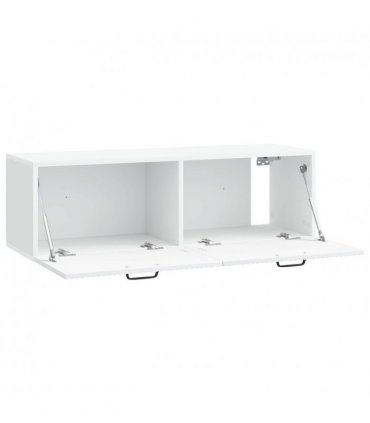 vidaXL Wall-Mounted TV Cabinet White 98 x 31 x 30 cm Engineered Wood — Size: 98 x 31 cm — V0672203220