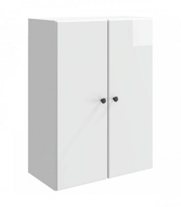 vidaXL Wall-Mounted Cabinet High Gloss White 66 x 34.5 x 90 cm — V0672203224