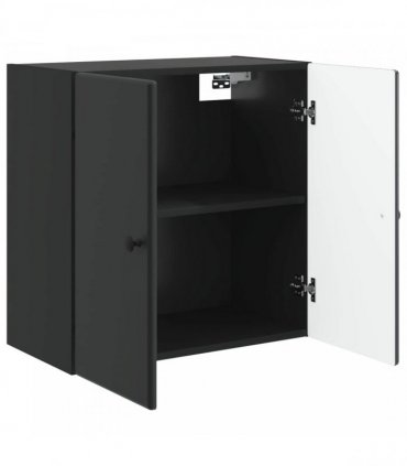 vidaXL Wall-Mounted Cabinet Black 59 x 31 x 60 cm Engineered Wood — V0672203230