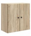 vidaXL Wall-Mounted Cabinet Sonoma Oak 59 x 31 x 60 cm Engineered Wood — V0672203236