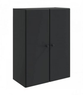 vidaXL Wall-Mounted Cabinet Black 66 x 34.5 x 90 cm Engineered Wood — V0672203241