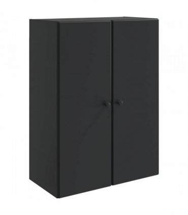 vidaXL Wall-Mounted Cabinet Black 66 x 34.5 x 90 cm Engineered Wood — V0672203241