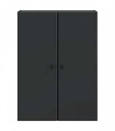 vidaXL Wall-Mounted Cabinet Black 66 x 34.5 x 90 cm Engineered Wood — V0672203241