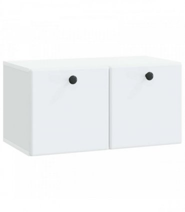 vidaXL Wall-Mounted TV Cabinet 59.5 x 31 x 30 cm White Engineered Wood — Size: 59.5 x 31 cm