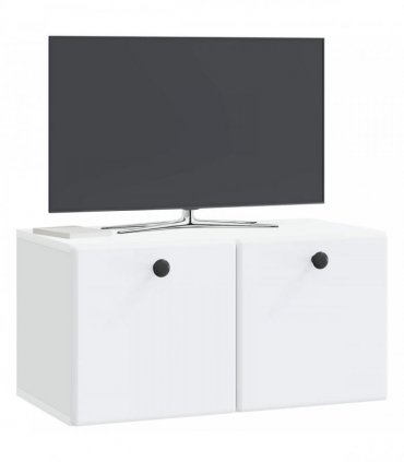 vidaXL Wall-Mounted TV Cabinet 59.5 x 31 x 30 cm White Engineered Wood — Size: 59.5 x 31 cm