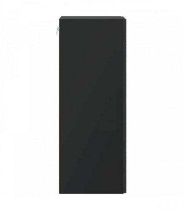 vidaXL Wall-Mounted Cabinet Black 33 x 34.5 x 90 cm Engineered Wood — V0672203254