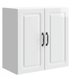 vidaXL Wall-Mounted Cabinet High Gloss White 59 x 31 x 60 cm — V0672203256