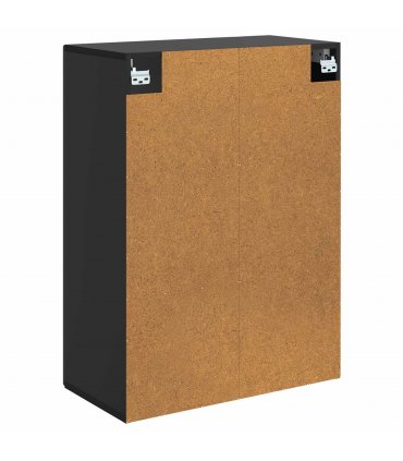 vidaXL Wall-Mounted Cabinet Black 66 x 34.5 x 90 cm Engineered Wood — V0672203268