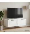 vidaXL Wall-Mounted TV Cabinet White 98 x 41 x 30 cm Engineered Wood — Size: 98 x 41 cm — V0672203281