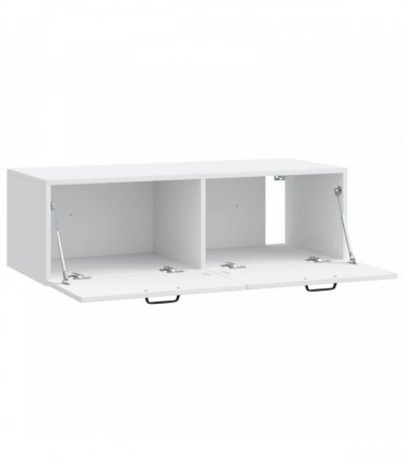 vidaXL Wall-Mounted TV Cabinet White 98 x 41 x 30 cm Engineered Wood — Size: 98 x 41 cm — V0672203281