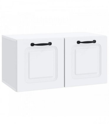 vidaXL Wall-Mounted TV Cabinet White 59.5 x 31 x 30 cm Engineered Wood — Size: 59.5 x 31 cm — V0672203282