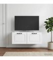 vidaXL Wall-Mounted TV Cabinet White 78.5 x 41 x 30 cm Engineered Wood — Size: 78.5 x 41 cm — V0672203283
