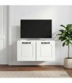 vidaXL Wall-Mounted TV Cabinet White 59.5 x 41 x 30 cm Engineered Wood — Size: 59.5 x 41 cm — V0672203285
