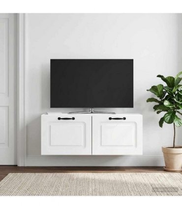 vidaXL Wall-Mounted TV Cabinet White 78.5 x 31 x 30 cm Engineered Wood — Size: 78.5 x 31 cm — V0672203286