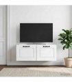 vidaXL Wall-Mounted TV Cabinet White 78.5 x 31 x 30 cm Engineered Wood — Size: 78.5 x 31 cm — V0672203286