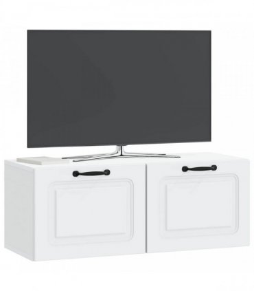 vidaXL Wall-Mounted TV Cabinet White 78.5 x 31 x 30 cm Engineered Wood — Size: 78.5 x 31 cm — V0672203286