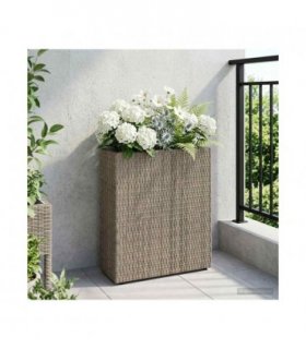 vidaXL Tall Planter 55 x 22 x 70 cm Yes — Colour: Grey