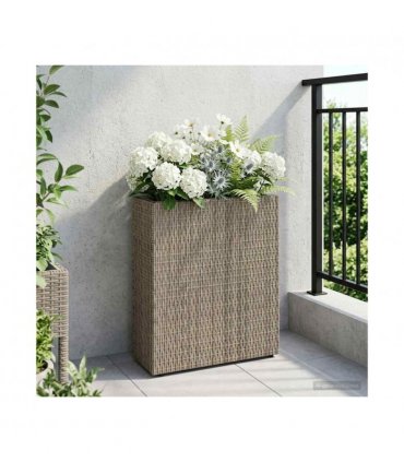 vidaXL Tall Planter 55 x 22 x 70 cm Yes — Colour: Grey