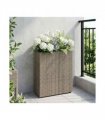vidaXL Tall Planter 55 x 22 x 70 cm Yes — Colour: Grey