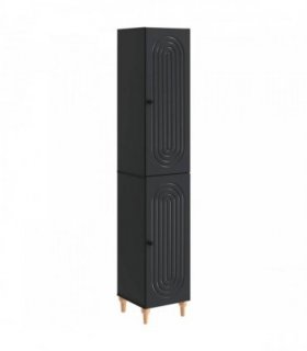 vidaXL Cabinet Set 2 pcs Black Engineered Wood — V0672203419