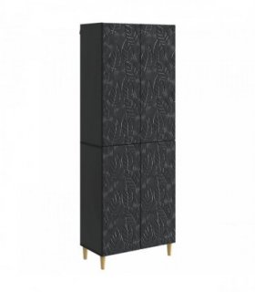 vidaXL Cabinet Set 2 pcs Black Engineered Wood — V0672203432