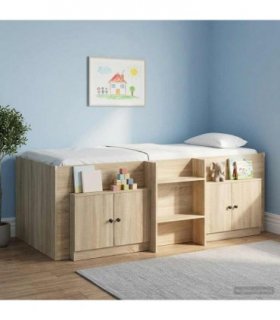 vidaXL Storage Cabinet for Loft Bed 2 pcs Sonoma Oak 66 x 35 x 48 cm