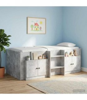 vidaXL Storage Cabinet for Loft Bed 2 pcs Concrete Grey