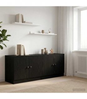 vidaXL Storage Cabinet for Loft Bed 2 pcs Black Oak 66 x 35 x 48 cm