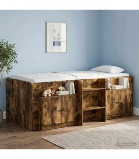 vidaXL Storage Cabinet for Loft Bed 2 pcs Smoked Oak 66 x 35 x 48 cm