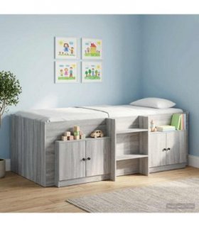 vidaXL Storage Cabinet for Loft Bed 2 pcs Grey Sonoma 66 x 35 x 48 cm