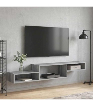 vidaXL Wall-mounted TV Cabinet Wall-Mounted Grey Sonoma — V0672203761