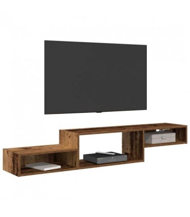 vidaXL Wall-mounted TV Cabinet Wall-Mounted Old Wood 150 x 28 x 26 cm