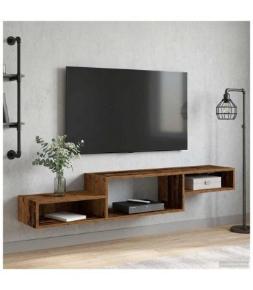 vidaXL Wall-mounted TV Cabinet Wall-Mounted Old Wood 150 x 28 x 26 cm