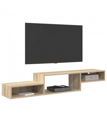 vidaXL Wall-mounted TV Cabinet Wall-Mounted Sonoma Oak — V0672203764