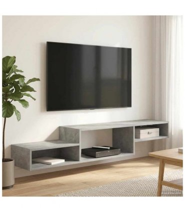 vidaXL Wall-mounted TV Cabinet Wall-Mounted Concrete Grey — V0672203765
