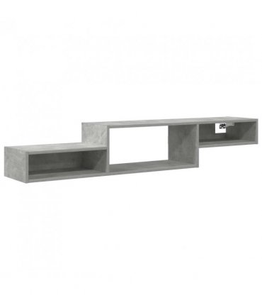 vidaXL Wall-mounted TV Cabinet Wall-Mounted Concrete Grey — V0672203765